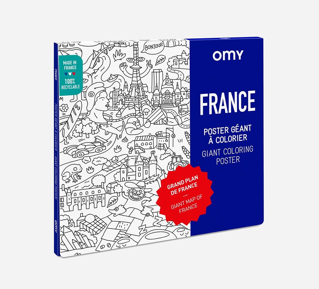 Poster à colorier carte de France - Omy - 🧸 La boutique en ligne Des  Jouets Voyageurs