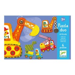 puzzle duo articulo vehicules djeco