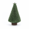 Sapin de Noël de la marque Jellycat avec une vue d'ensemble de dos. Le sapin est vert et le tronc est marron.