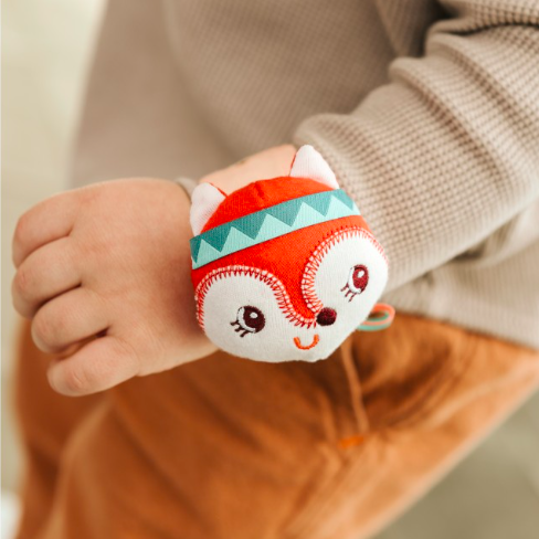 Hochet bracelet lilliputiens à attacher au poignet ou à la cheville de bébé